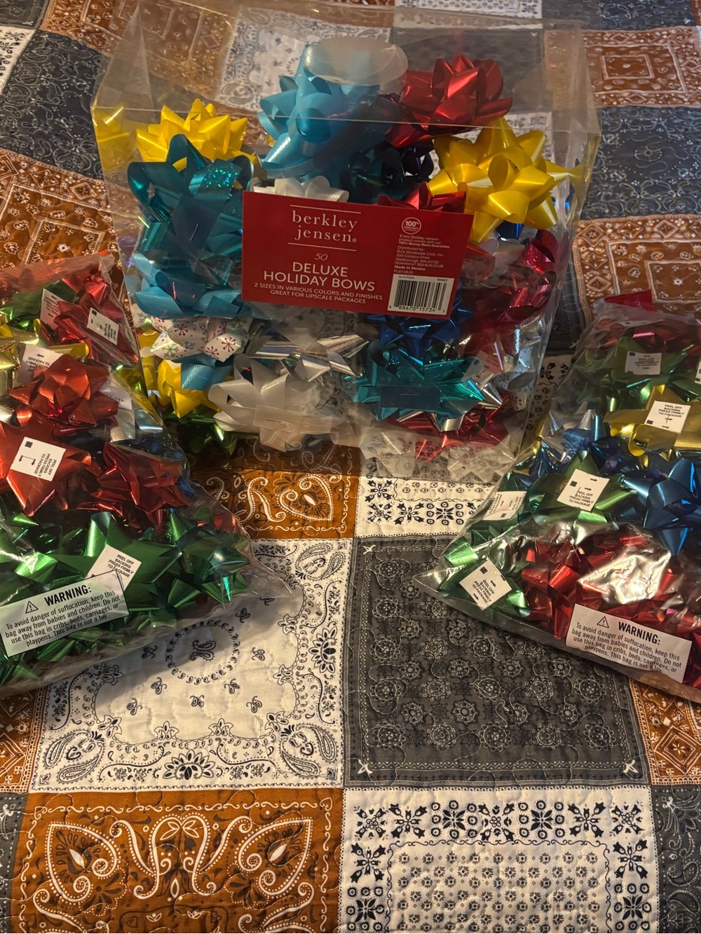 Holiday Gift Bows - Assorted Colors